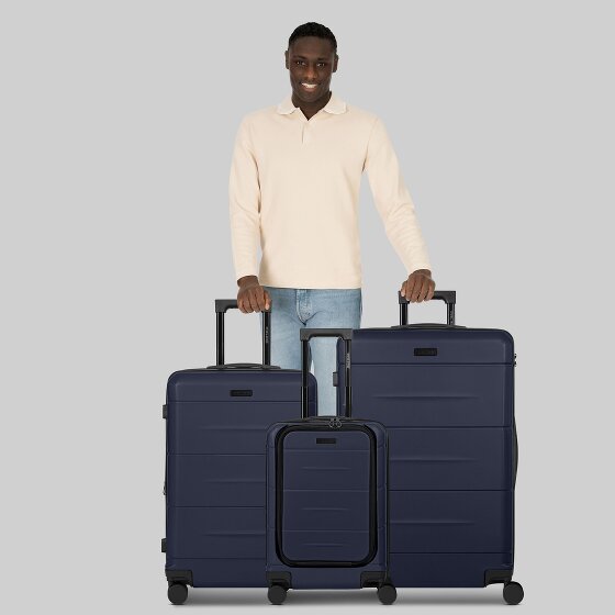 Police London 4 ruedas Juego de maletas 3 piezas con pliegue de expansión