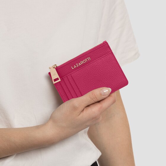 Lazarotti Estuche para llaves de piel Bolonia 11,5 cm con compartimento para etiqueta de aire