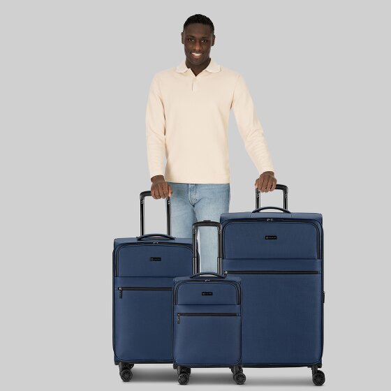 bugatti Valencia Soft 4 ruedas Juego de maletas 3 piezas con pliegue de expansión