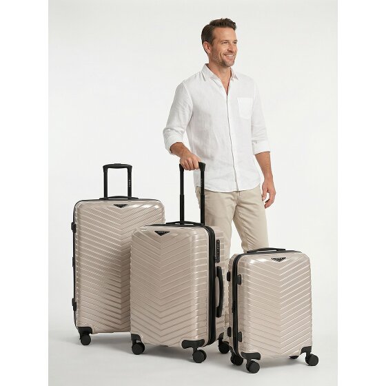 Redolz Essentials 18 4 ruedas Juego de maletas 3 piezas con pliegue de expansión