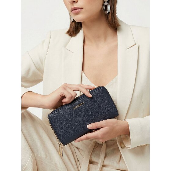 Lazarotti Billetero Bologna Piel XL Doble Cremallera RFID 20 cm