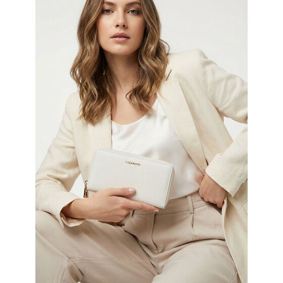 Lazarotti Billetero Bologna Piel XL Doble Cremallera RFID 20 cm