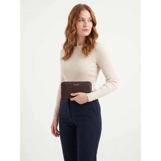 oxmox Leather Cartera Bloqueo RFID Piel natural 10 cm