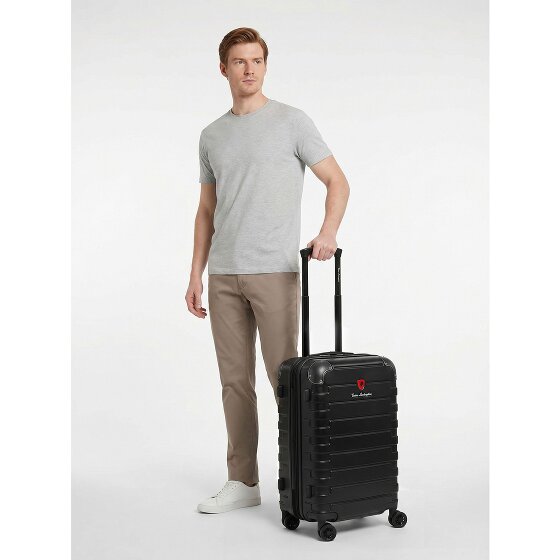 Tonino Lamborghini Milano 4 ruedas Trolley de cabina S 54 cm Con fuelle expandible