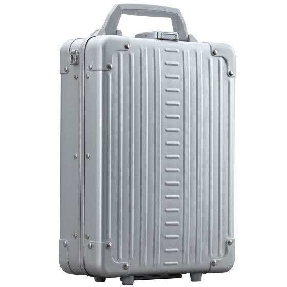 Aleon Maletín vertical de aluminio con compartimento para portátil de 25 cm