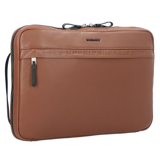 Burkely Bolsa para portátil Bold Bobby de cuero con compartimento para portátil de 39 cm