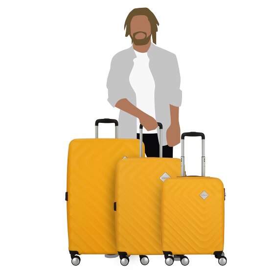 American Tourister Summer Square 4 ruedas Juego de maletas 3 piezas con pliegue de expansión