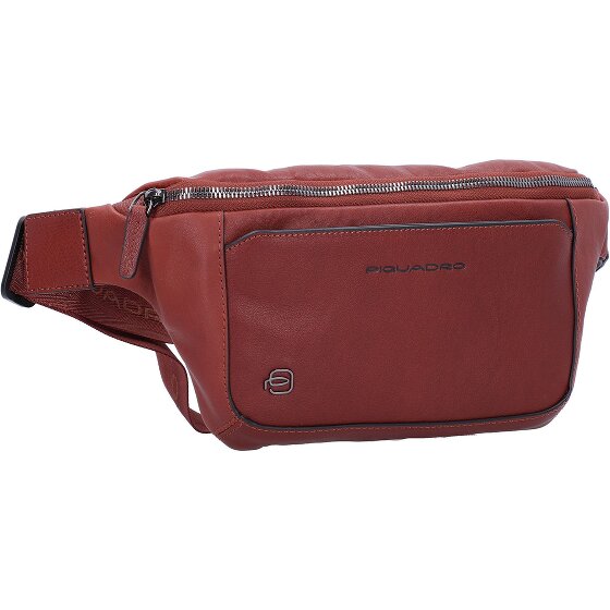 Piquadro Riñonera Cuadrada Negra Piel 31 cm