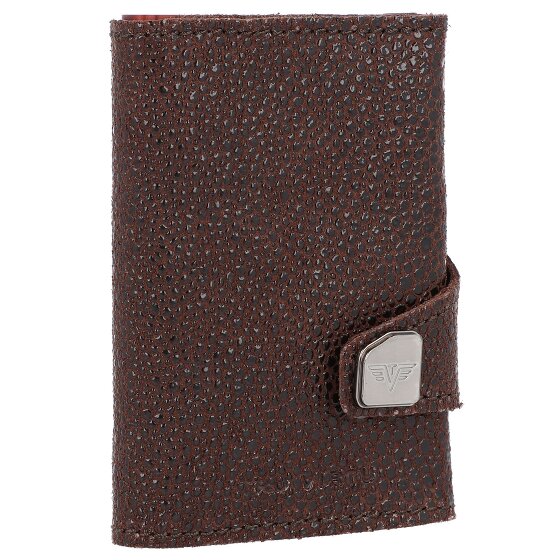 Tru Virtu Funda para tarjetas de crédito Click & Slide Cartera de piel RFID 6,5 cm