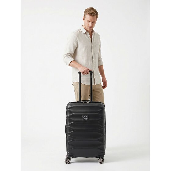 Delsey Paris Meteor 4 ruedas Trolley 68 cm Con asa expansible