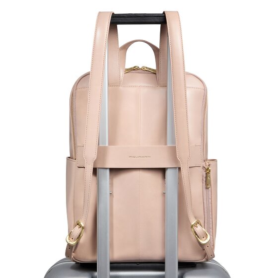 Piquadro Blue Square Mochila de día Protección RFID Piel 37 cm Compartimento para el portátil