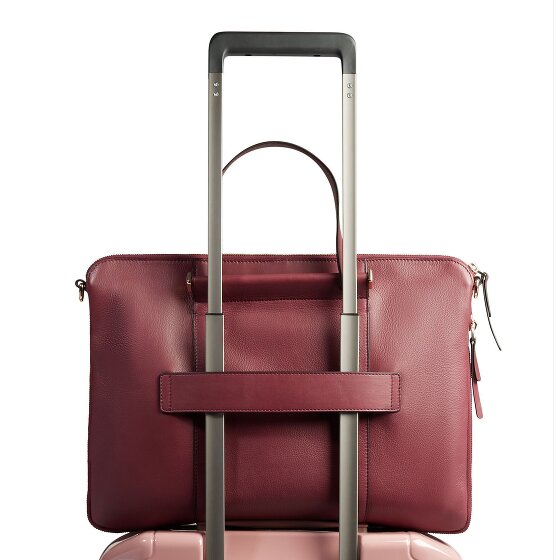 Piquadro Maletín circular de piel 43 cm Compartimento para el portátil