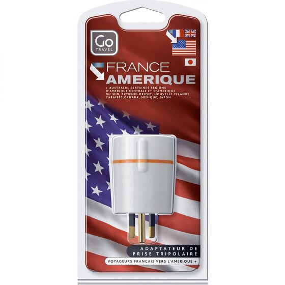 Go Travel Adaptador de viaje Francia-América