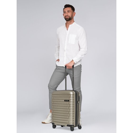 Pactastic Collection 04 THE CABIN + 4 ruedas Trolley de cabina S 55 cm Con fuelle expandible