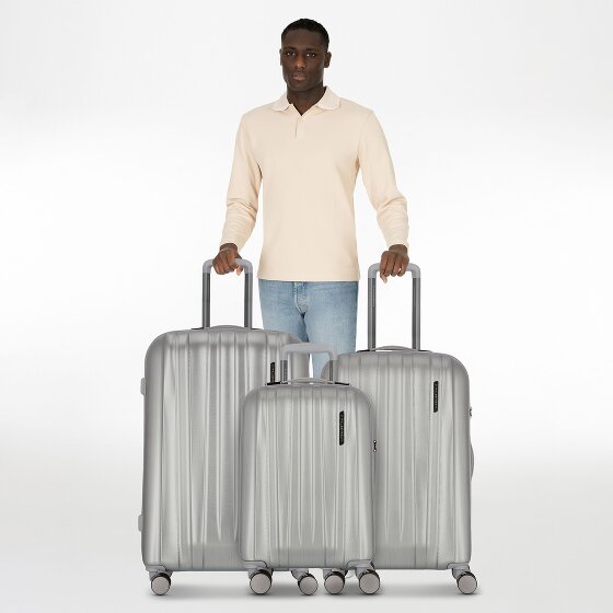 Polestream Moonrock 4 ruedas Juego de maletas 3 piezas con pliegue de expansión