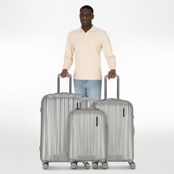 Polestream Moonrock 4 ruedas Juego de maletas 3 piezas con pliegue de expansión