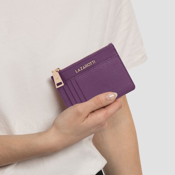 Lazarotti Estuche para llaves de piel Bolonia 11,5 cm con compartimento para etiqueta de aire