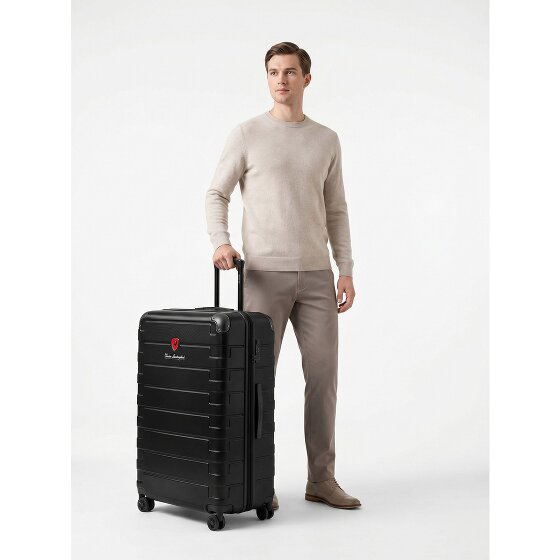 Tonino Lamborghini Trolley Milano de 4 ruedas XL 83 cm tamaño especial con pliegue extensible
