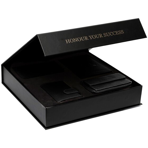 The Chesterfield Brand Estuche de regalo de 4 tarjetas de crédito de cuero de 7 cm