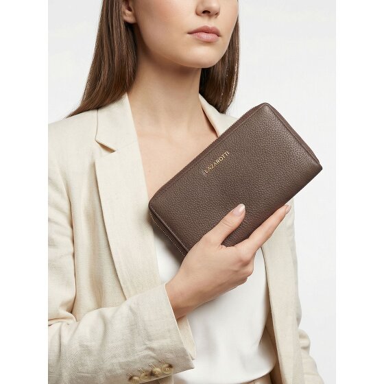 Lazarotti Billetero Bologna Piel XL Doble Cremallera RFID 20 cm