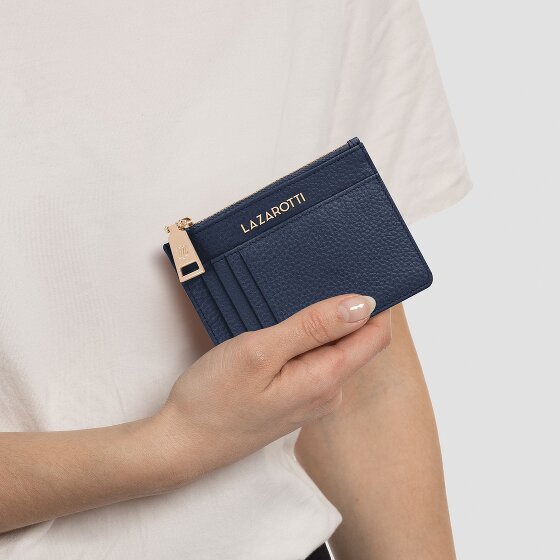 Lazarotti Estuche para llaves de piel Bolonia 11,5 cm con compartimento para etiqueta de aire