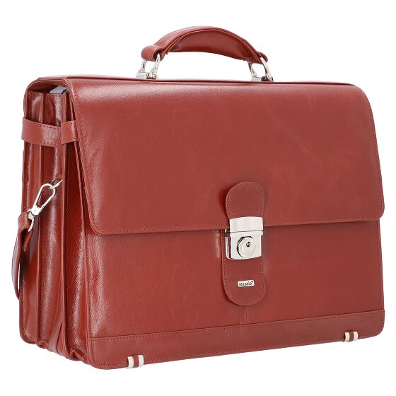 Alassio Mocca maletín de cuero 38 cm compartimento para portátil
