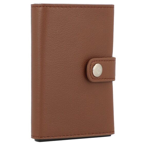 Samsonite Estuche para tarjetas de crédito Alu Fit de cuero RFID 6,5 cm