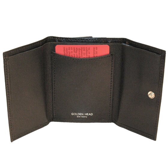 Golden Head Billetera Colorado de cuero RFID 9,5 cm