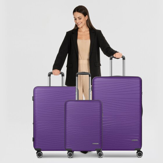 Franky Juego de maletas Dallas 3.0 de 4 ruedas y 3 piezas con pliegue elástico