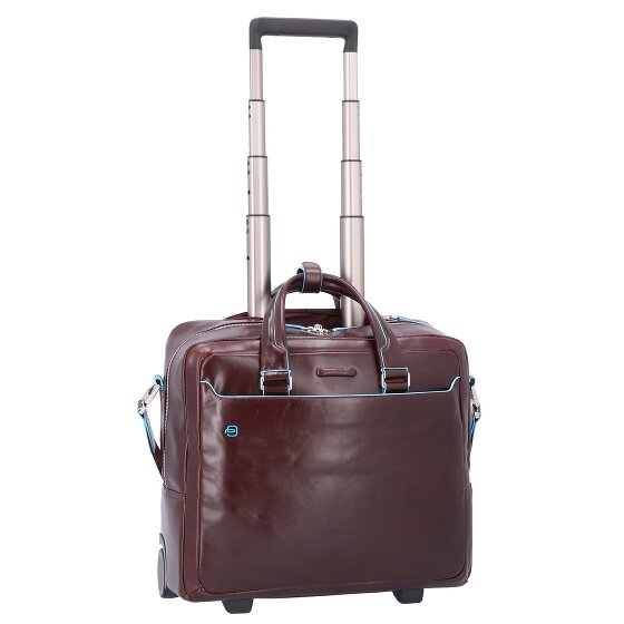 Piquadro Blue Square 2 ruedas Trolley business Piel natural 36 cm Compartimento para laptop