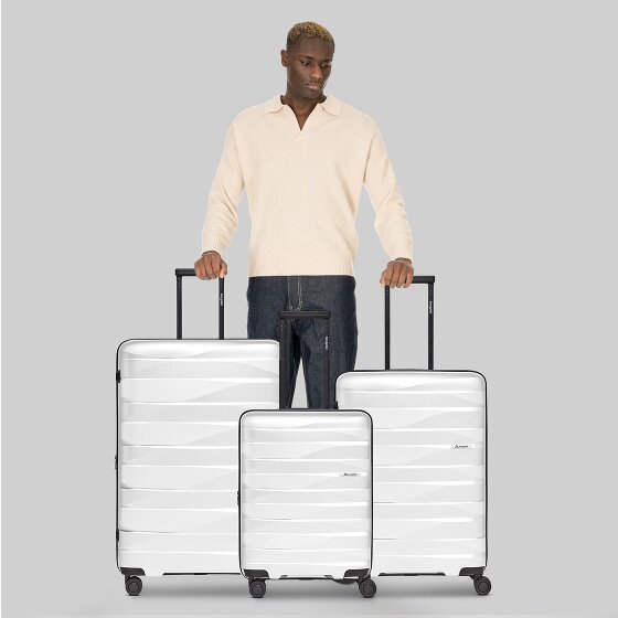 Bergpfeil Juego de maletas de viaje de 4 ruedas, 3 piezas, con plegado extensible