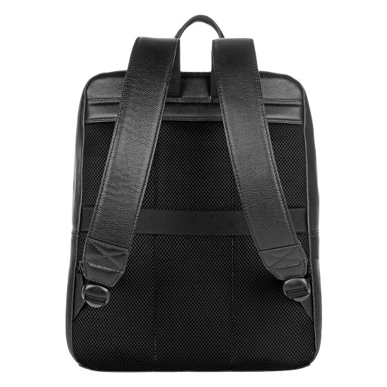 bugatti Black Mochila de día Piel 40 cm Compartimento para el portátil