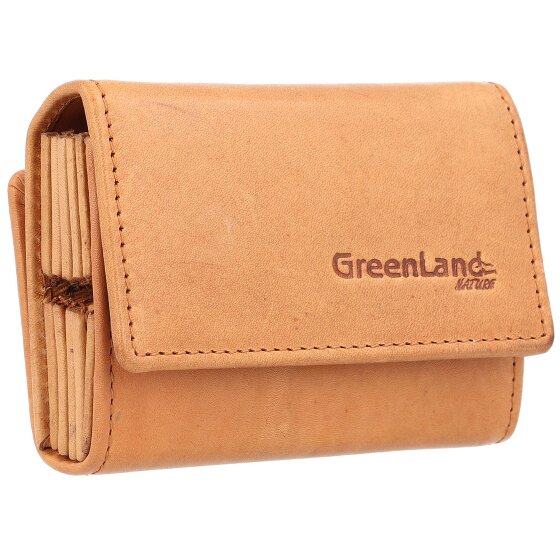 Greenland Nature Estuche para tarjetas de crédito Nature RFID de cuero de 10 cm