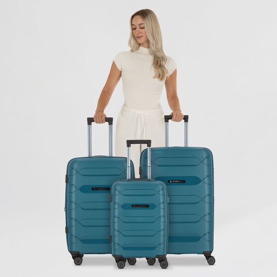 Polestream Strz by Asteroid 4 ruedas Juego de maletas 3 piezas con pliegue de expansión