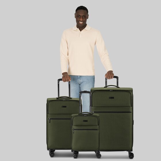 bugatti Valencia Soft 4 ruedas Juego de maletas 3 piezas con pliegue de expansión