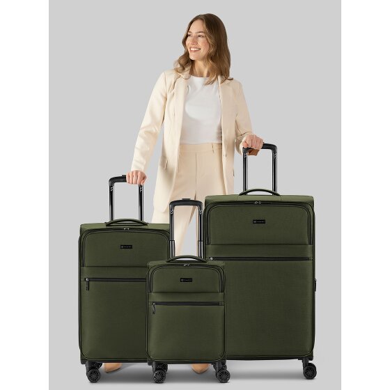 bugatti Valencia Soft 4 ruedas Set de maletas 3 piezas Con fuelle expandible
