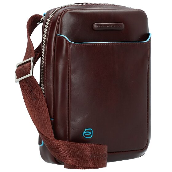 Piquadro Bolso de hombro cuadrado azul Piel 22 cm