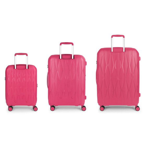 Gabol Infinity 4 ruedas Juego de maletas 3 piezas con pliegue de expansión