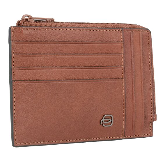 Piquadro Funda cuadrada negra para tarjetas de crédito Piel RFID 12,5 cm