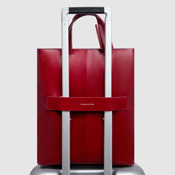 Piquadro Blue Square Bolsa de hombro Protección RFID Piel 30 cm Compartimento para el portátil