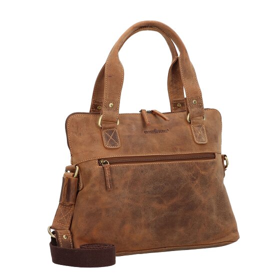 Greenburry Maletín Vintage de cuero 37 cm Compartimento para portátil