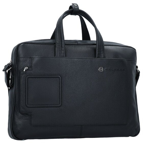 Piquadro Maletín de cuero con compartimento para portátil de 44 cm