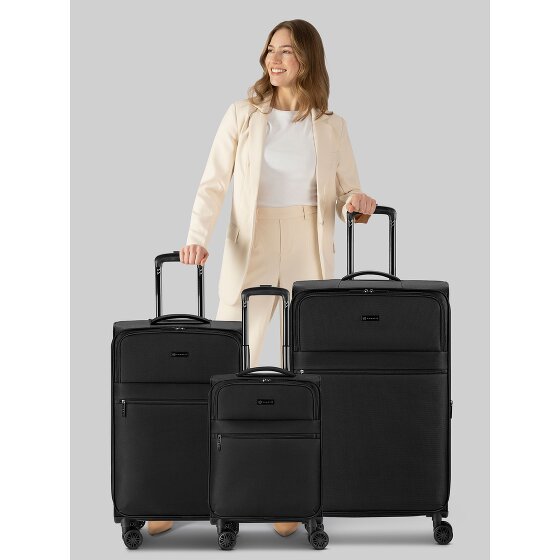 bugatti Valencia Soft 4 ruedas Set de maletas 3 piezas Con fuelle expandible