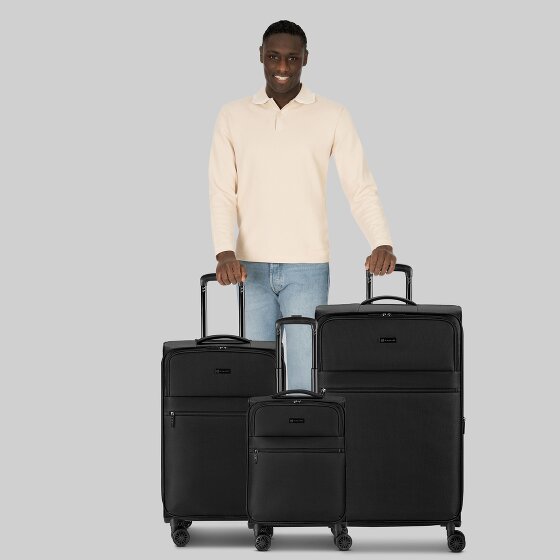 bugatti Valencia Soft 4 ruedas Juego de maletas 3 piezas con pliegue de expansión