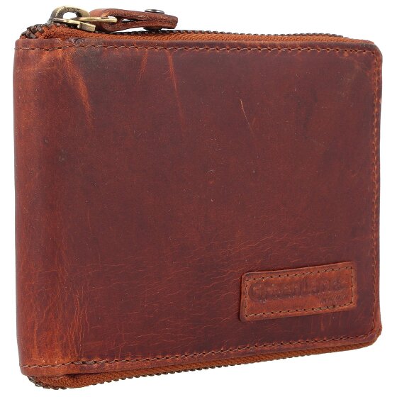 Greenland Nature Cartera suave y segura de cuero RFID 12 cm