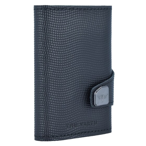 Tru Virtu Funda para tarjetas de crédito Click & Slide Cartera de piel RFID 6,5 cm