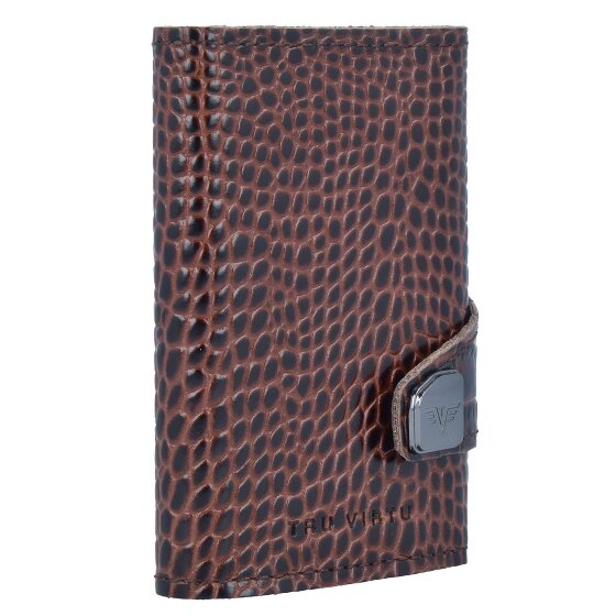 Tru Virtu Funda para tarjetas de crédito Click & Slide Cartera de piel RFID 6,5 cm