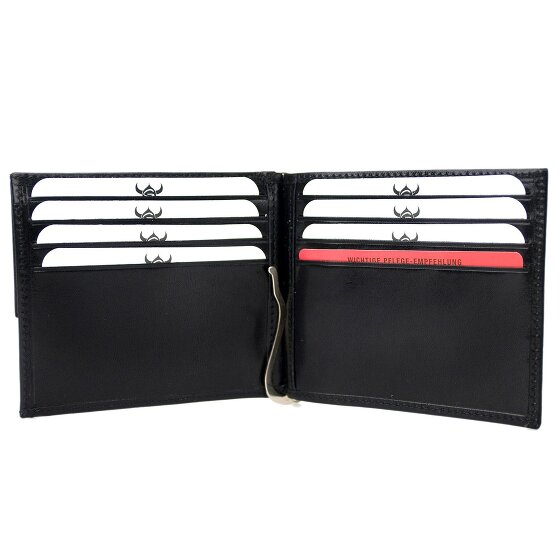 Golden Head Cartera Colorado de cuero RFID de 11 cm con clip para el dinero