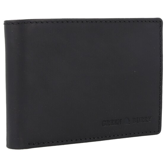 Greenburry Pure Black Cartera Protección RFID Piel 12.5 cm
