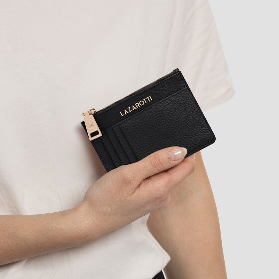 Lazarotti Estuche para llaves de piel Bolonia 11,5 cm con compartimento para etiqueta de aire